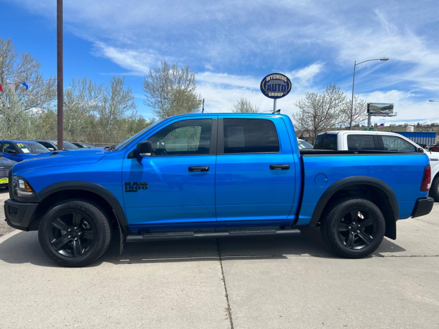 2021 Blue /Black RAM 1500 Classic Warlock (1C6RR7LGXMS) with an 3.6L V6 engine, located at 3030 CY Ave, Casper, WY, 82604, (307) 265-3830, 42.827816, -106.357483 - Photo#0